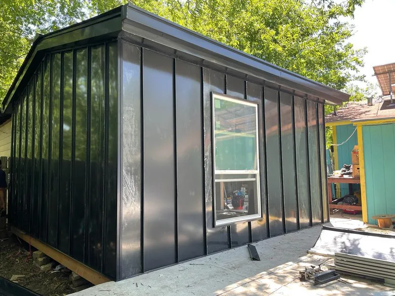 Black standing seam metal wall panels for Metal Roof Installation in North Lynnwood